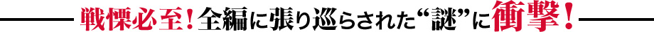 戦慄必至！全編に張り巡らされた“謎”に衝撃！
