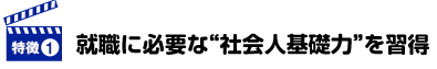 就職に必要な“社会人基礎力”を習得