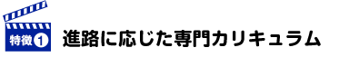 進路に応じた専門カリキュラム